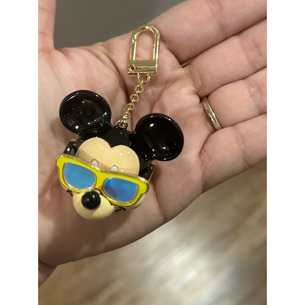 Disney Baublebar Mickey Mouse Enamel Bag Charm Pool Party Head NIB